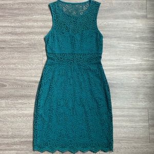 Express Teal Lace Cut-Out Bodycon Dress - Size XS